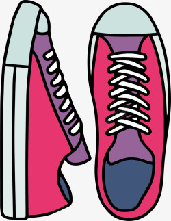 粉色卡通帆布鞋素材