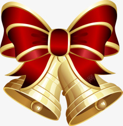 铃铛圣诞素材蝴蝶结铃铛元旦圣诞高清图片