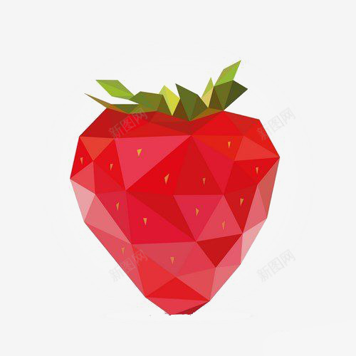 创意草莓png免抠素材_新图网 https://ixintu.com 几何图形切面 创意水果 草莓 草莓免扣PNG 草莓装饰 鲜草莓