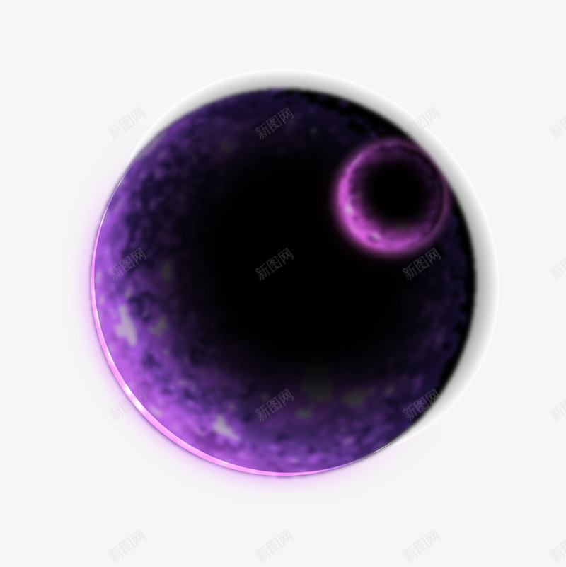 唯美紫色星球圆球png免抠素材_新图网 https://ixintu.com 唯美星球 月球 梦幻星球 紫色光晕 紫色圆球 紫色星球