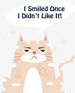 不高兴的猫咪不高兴表情的卡通猫咪矢量图高清图片