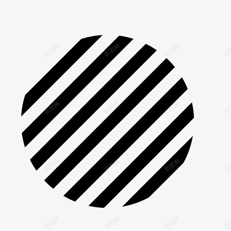 黑色个性斜纹圆球图标png_新图网 https://ixintu.com 个性 圆球 斜纹 黑色