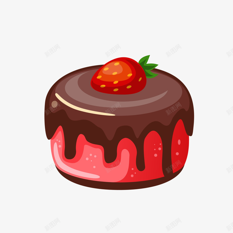 草莓巧克力蛋糕矢量图eps免抠素材_新图网 https://ixintu.com 巧克力 巧克力蛋糕 美味 美味蛋糕 草莓 草莓蛋糕 蛋糕 矢量图
