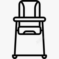 婴儿椅矢量儿童座椅图标高清图片