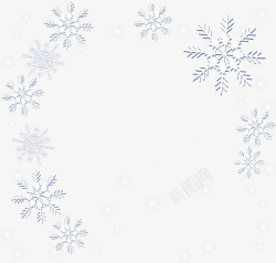 灰色下雪背景冬季美丽灰色雪花高清图片