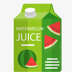 秋实果汁包装绿色的西瓜汁包装矢量图高清图片