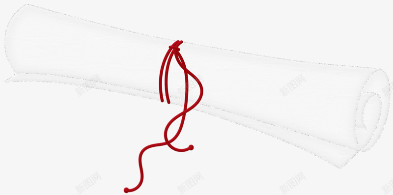 红色绳子卷轴png免抠素材_新图网 https://ixintu.com 卷轴 红绳 红色绳子