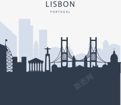 葡萄熟了海报免费下载里斯本葡萄牙首都建筑剪影素高清图片