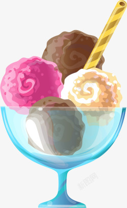 高档甜点美味多彩冰激凌高清图片