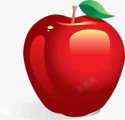 红苹果卡通手绘矢量图素材