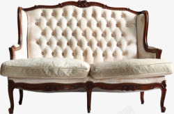 古典豪华白沙发实拍素材