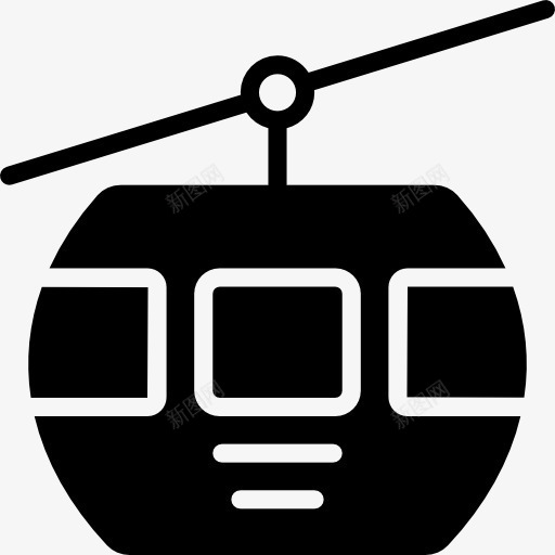 电缆车舱图标png_新图网 https://ixintu.com 交通 滑雪场 缆车 缆车的小屋 舱 运输