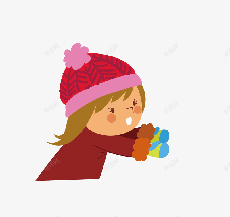 求抱抱的可爱小女孩png免抠素材_新图网 https://ixintu.com 小女孩 帽子 手套 求抱抱的可爱小女孩