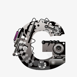机械创意字母G素材