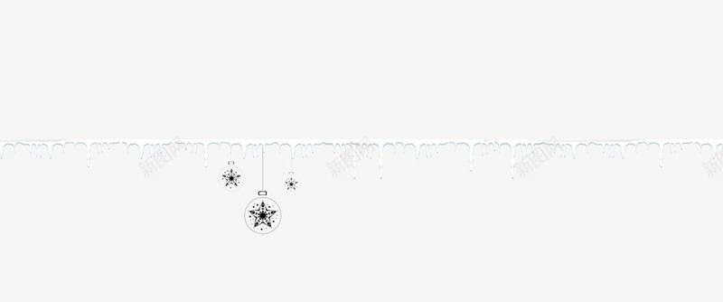 圣诞节吊星星顶部雪png免抠素材_新图网 https://ixintu.com 吊星星 圣诞节 淘宝京东 白色 雪PNG 顶部装饰