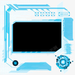 科技感页面蓝色科技感安全系统高清图片