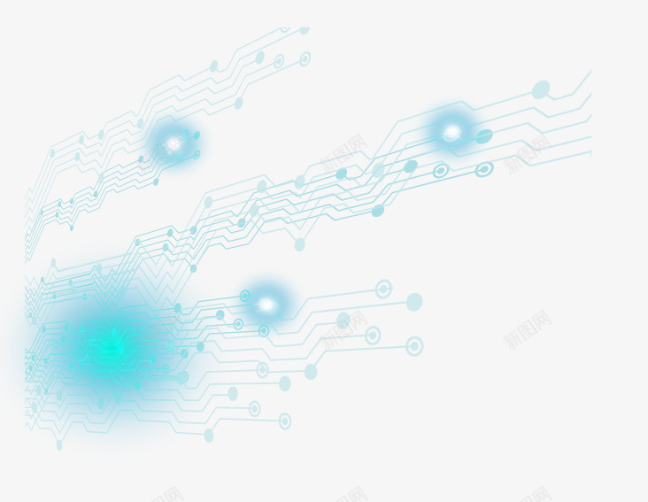蓝色光点和线路底纹png免抠素材_新图网 https://ixintu.com 底纹 科技 科技底纹 纹路 线路 线路底纹 蓝色光效 蓝色光点