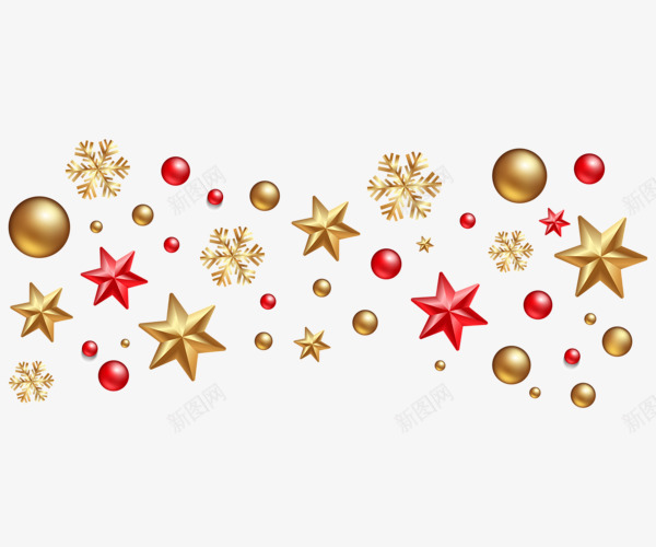 金色彩球星星圣诞节小png免抠素材_新图网 https://ixintu.com 圣诞节png 圣诞节png素材 圣诞节图片 圣诞节小素材 圣诞节装饰 彩球 星星 金色