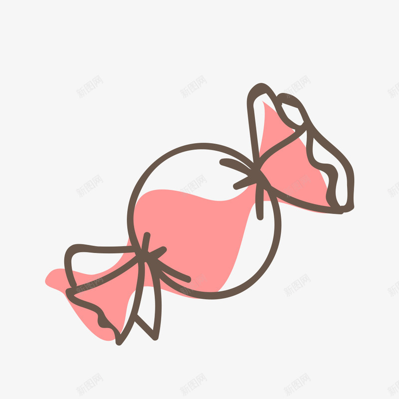 粉色的糖果png免抠素材_新图网 https://ixintu.com png图形 png装饰 手绘 粉色 糖果 装饰