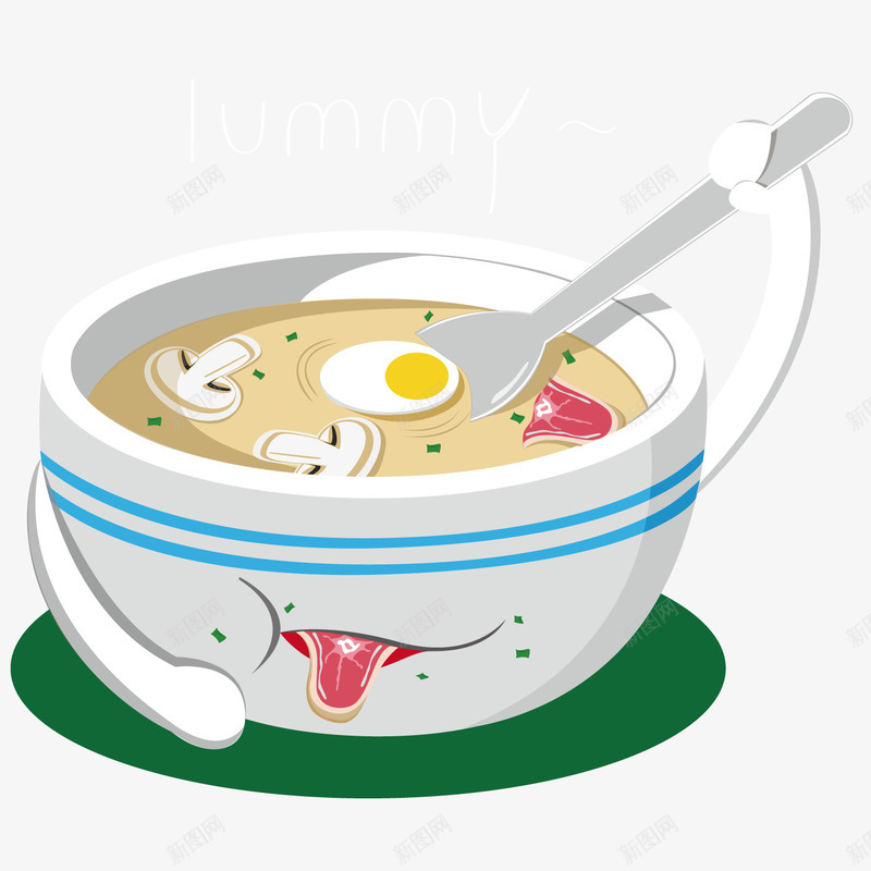 一碗鸡蛋汤矢量图ai免抠素材_新图网 https://ixintu.com 一碗汤 吃的 矢量素材 食品 食物 鸡蛋 矢量图