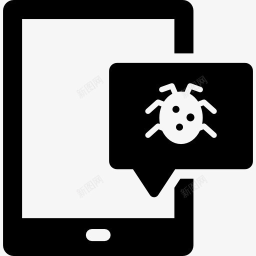 智能手机的bug图标png_新图网 https://ixintu.com 技术 漏洞 电话 病毒 窃听 装置 设备