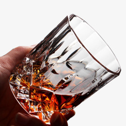 威士忌杯无铅水晶玻璃洋酒杯高清图片