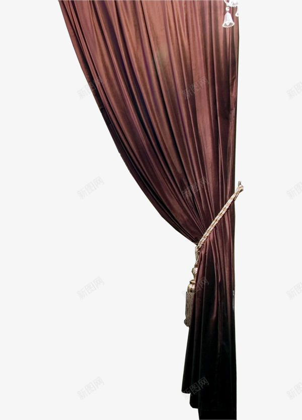 枣红窗帘png免抠素材_新图网 https://ixintu.com 奢华 家装 窗帘 高贵