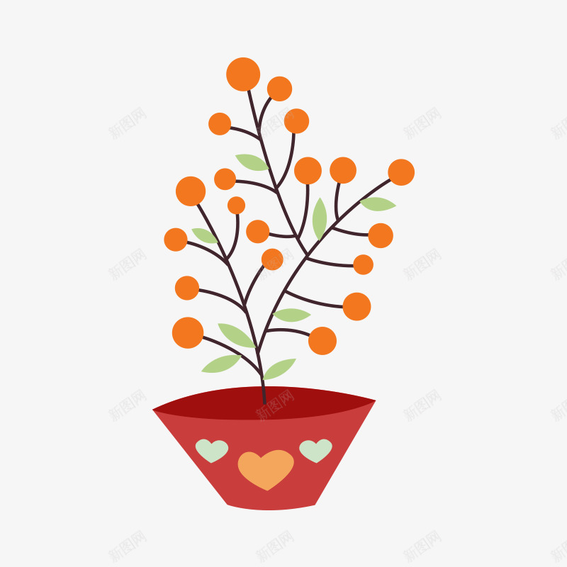盆栽花朵png免抠素材_新图网 https://ixintu.com 卡通花 植物 盆栽 花卉 花朵 花瓣 花盆