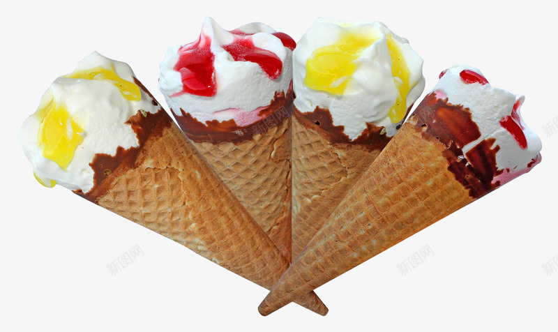 4个冰淇淋png免抠素材_新图网 https://ixintu.com 入口即化 冰凉 冰淇淋 凉凉的 凉爽的 凝冻 凝固 夏季乳制品 奶油 布丁 爽口 牛奶布丁 雪糕