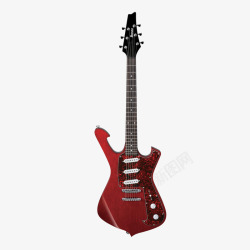 红色艺术电吉他素材