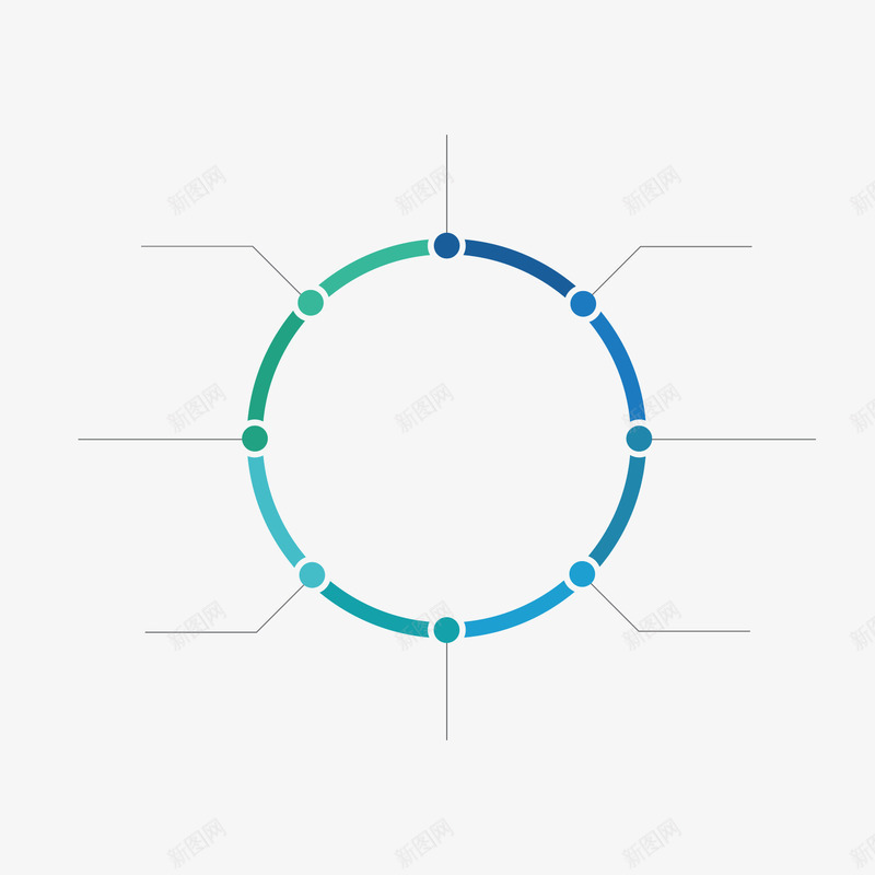 蓝色圆环科技分析png免抠素材_新图网 https://ixintu.com 介绍 分析 圆点 圆环 渐变 灰色的直线 科技 蓝色