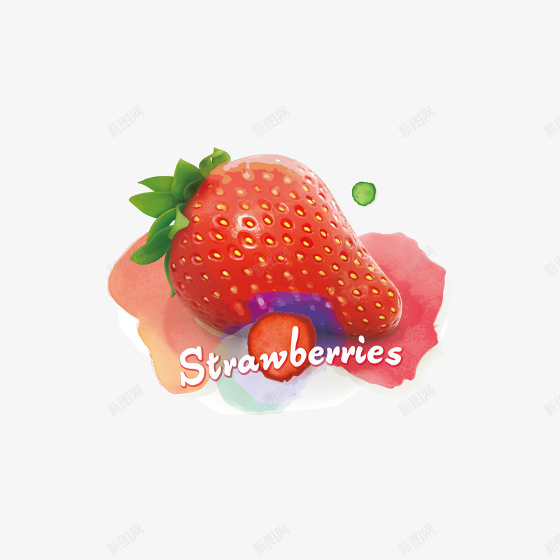草莓手绘大图png免抠素材_新图网 https://ixintu.com AI 大图 手绘 草莓