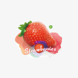 草莓手绘大图素材