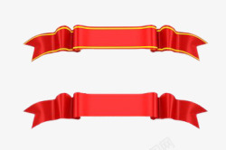 红色丝带标题框素材