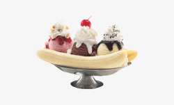 香蕉冰淇淋香蕉船高清图片