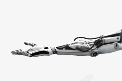灰银色汽车单个机器人手高清图片