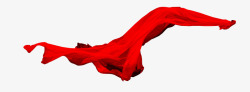 飘扬的丝绸中国风红绸高清图片