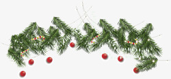 松树枝圣诞横幅矢量图素材