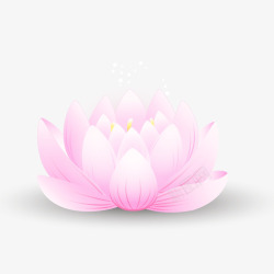中式莲花手绘荷花高清图片