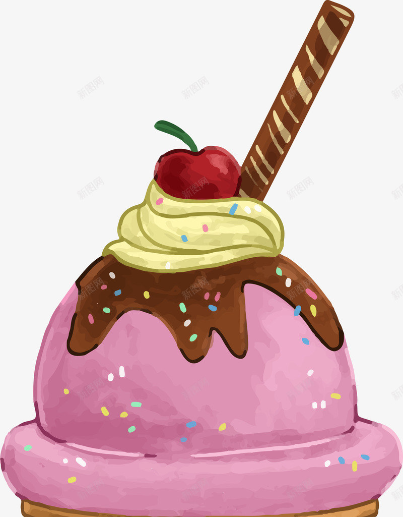 草莓冰淇淋矢量图图标ai_新图网 https://ixintu.com 冰淇淋 冰淇淋标志 冰激凌图标 冰激凌插图 卡通冰淇淋 卡通图标 甜品 甜品图标 酸奶冰淇淋 雪糕图标 饮品 矢量图