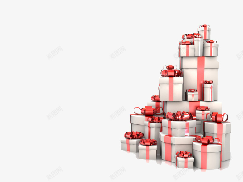 圣诞礼盒堆png免抠素材_新图网 https://ixintu.com 圣诞节日 圣诞节素材图片 圣诞节素材库 盒子 礼品 礼盒堆 银材质