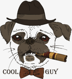 卡通雪茄时尚动物高清图片