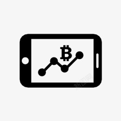 Bitcoin比特币移动电话连接图TheB图标高清图片