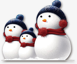 三个雪人三个雪人高清图片