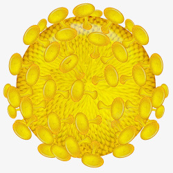 多角病菌原体卡通黄色病菌原体高清图片