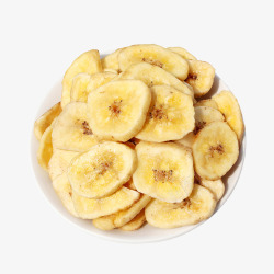 营养果蔬香脆的香蕉片高清图片
