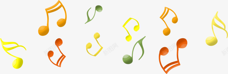 彩色音符png免抠素材_新图网 https://ixintu.com 图文 彩色 音乐 音符
