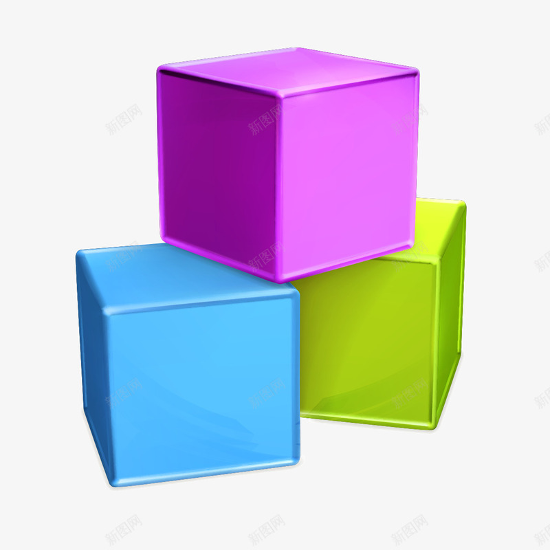 三色方块正方形png免抠素材_新图网 https://ixintu.com 三色 方块 正方形 菱形