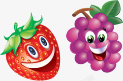 草莓和葡萄素材