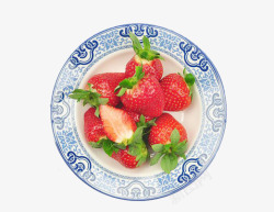 盘子里的草莓素材